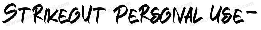 Strikeout Personal Use字体转换
